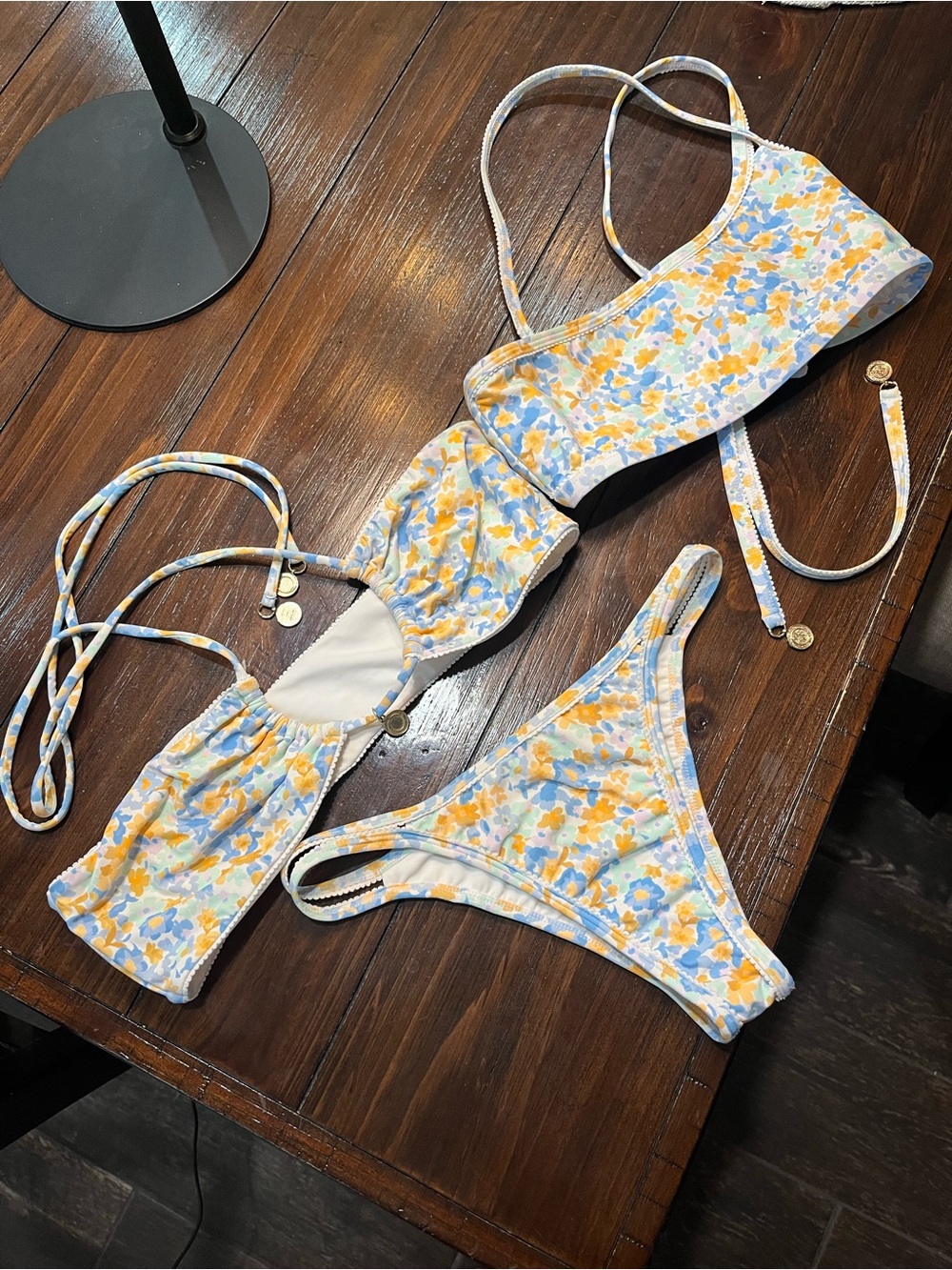 🌼RARE Bydee Floral Bikini Set in Venus 🌼2 tops 1 bottom. Sold out print & style